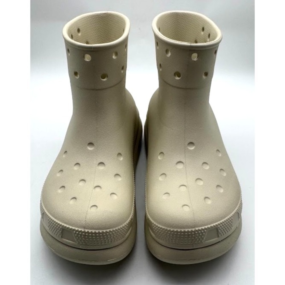 Crocs Crush‎ Rain Boot Bone Women's M7 W9 Waterproof Platform Ankle Boots C21